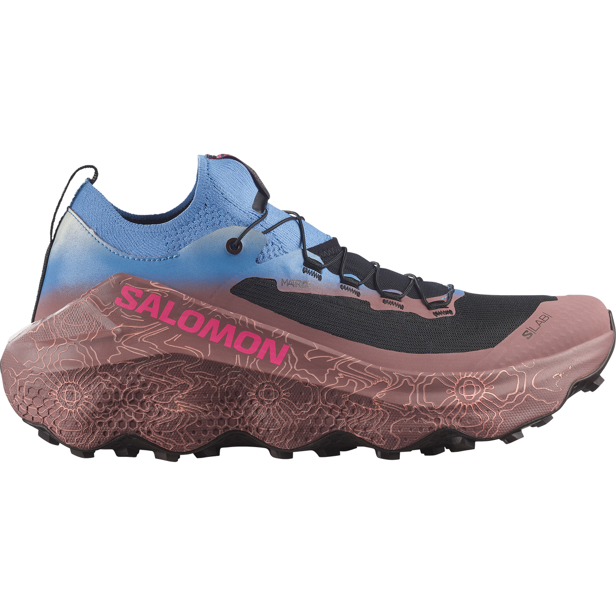 Salomon S/Lab Ultra Glide 2 Limited Courtney Edition trail running shoe in Ebb And Flow / Rose Taupe / Knockout Pink