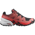 Salomon Spikecross 6 GTX winter trail running shoe in Cow Hide/Black/Neon Flame - Men's