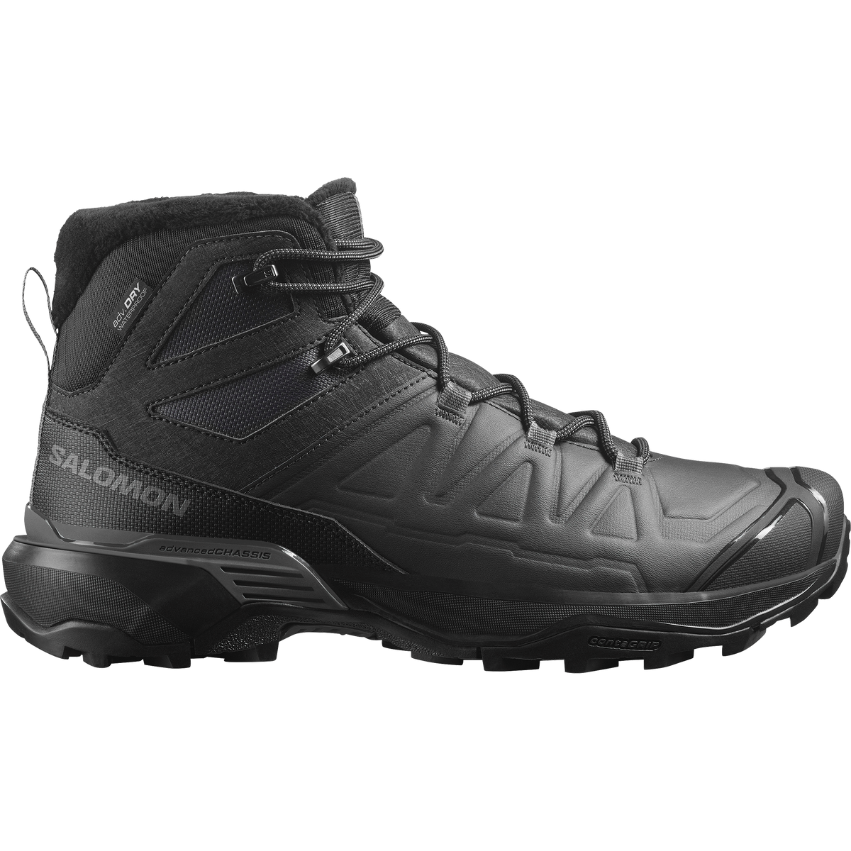 Salomon X Ultra Snowpilot Waterproof men's winter boot in BLACK/PHANTOM/CASTLEROCK