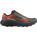 Salomon Pulsar Quiver men's trail running shoe in URBAN CHIC/SHOCKING ORANGE/LIME CREAM - side view