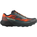 Salomon Pulsar Quiver men's trail running shoe in URBAN CHIC/SHOCKING ORANGE/LIME CREAM - side view