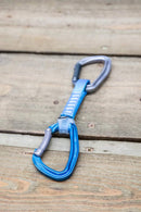 Petzl DJINN AXESS quickdraws, pack of 6 durable quickdraws for outdoor climbing, 11 cm, turquoise