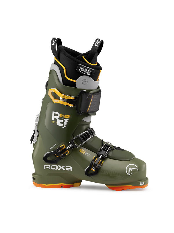 Roxa R3 130 TI IR Tongue Ski Boots - Moss/Dark Moss | High-Performance, Responsive Fit for Advanced Skiing