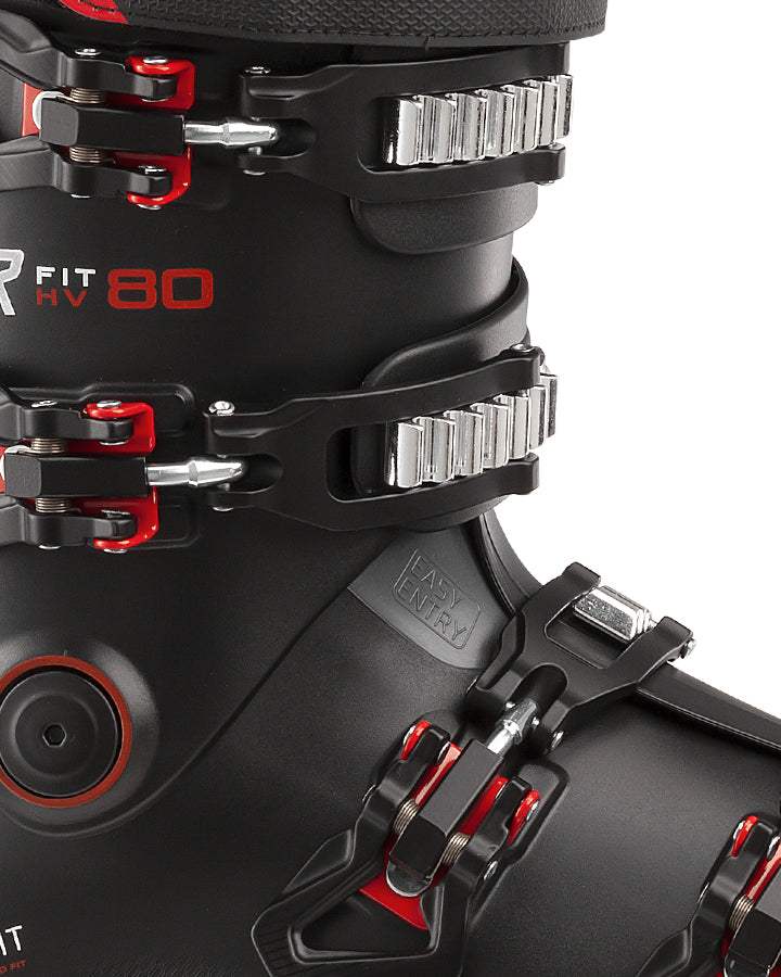 Roxa R-Fit 80 Ski Boots - Black/Black Anthracite | Comfortable and Supportive for Recreational Skiing