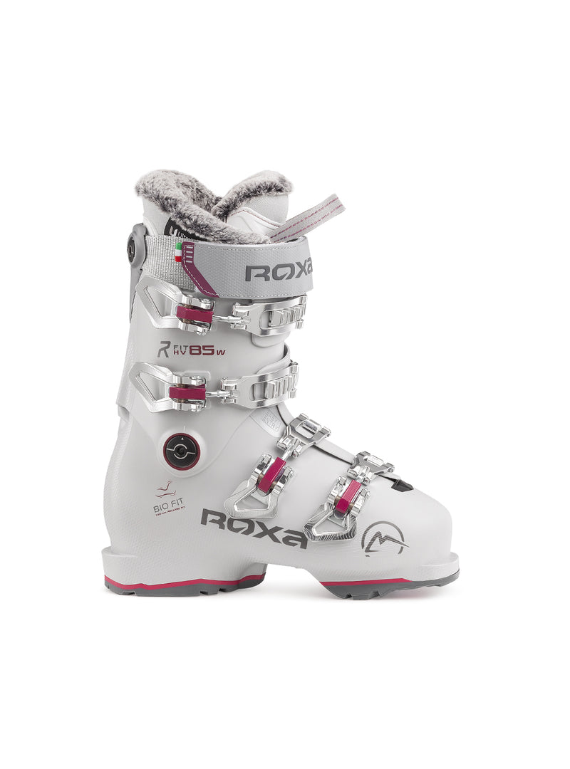 Roxa R-Fit W 85 Women’s Ski Boots - Light Grey/Plum | Comfortable and Supportive for Recreational Skiing