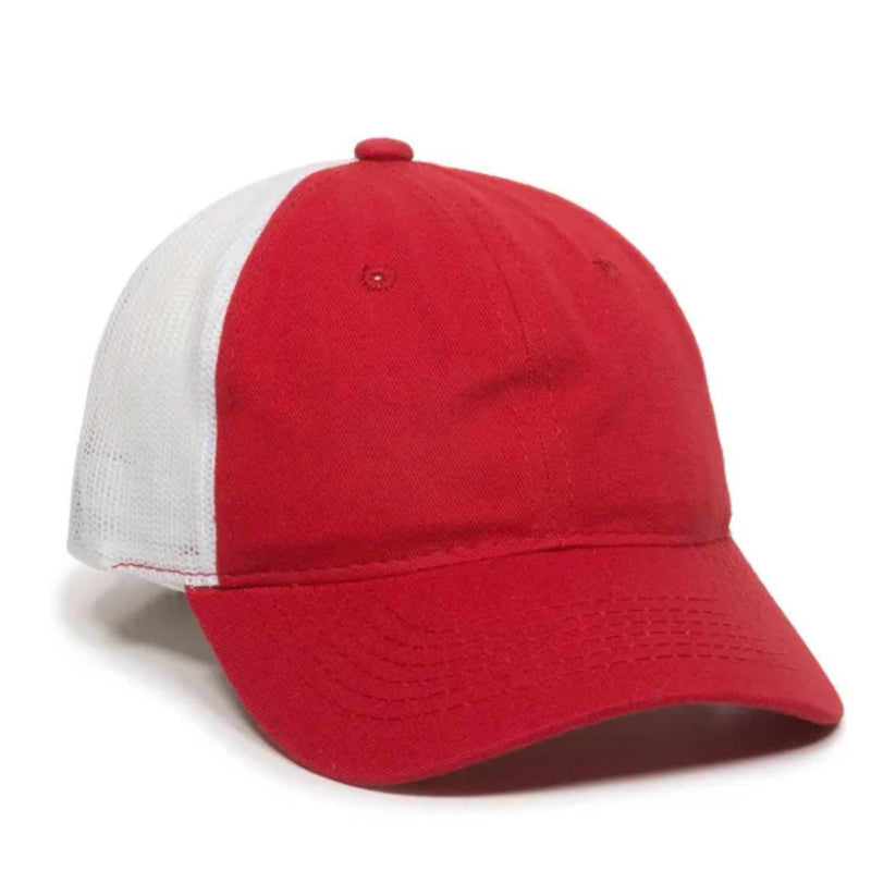 Outdoor Cap FWT-130 Garment Washed Trucker Hat – Unstructured Low Crown, Mesh Back, Adjustable Closure