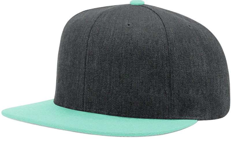 Richardson 510 Flatbill Snapback Cap Wool Blend Hat Hi-Profile Adjustable Snapback