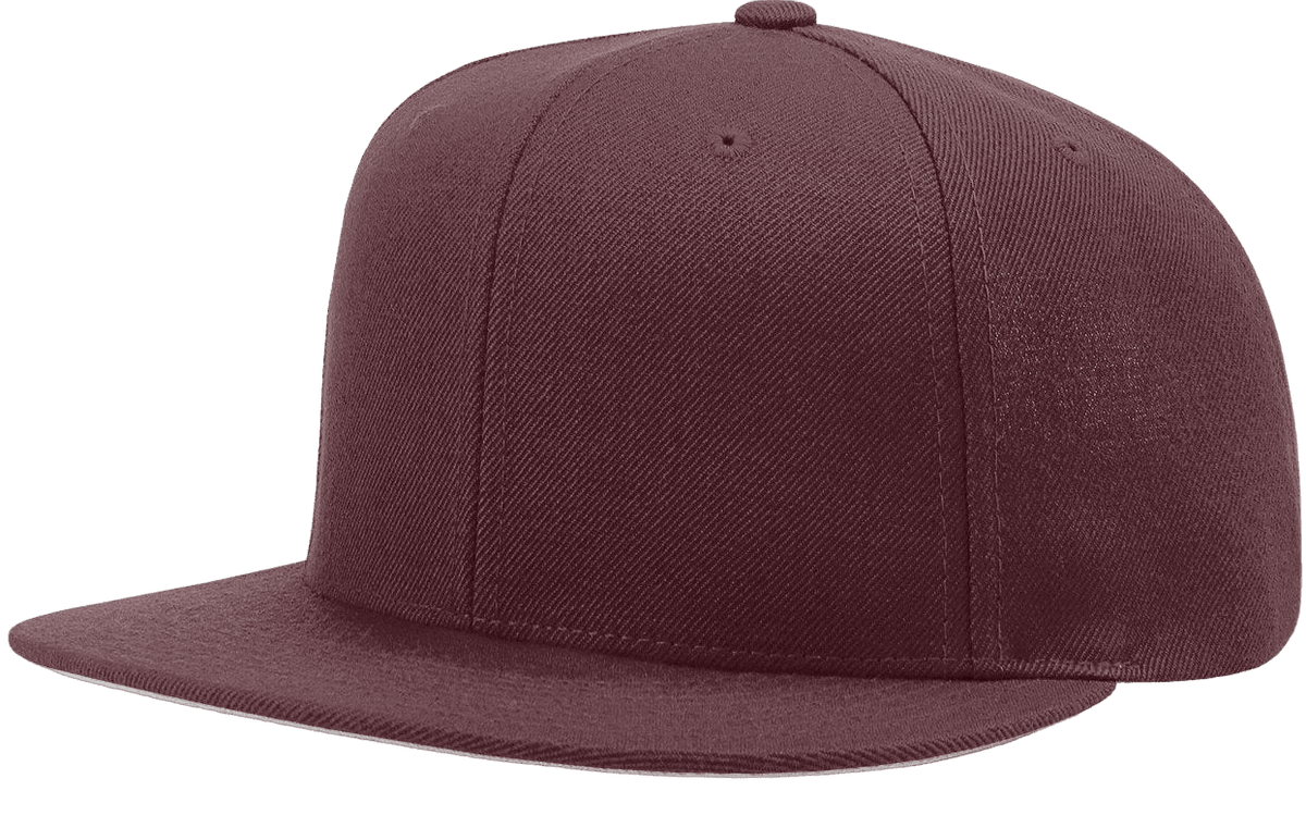 Richardson 510 Flatbill Snapback Cap Wool Blend Hat Hi-Profile Adjustable Snapback