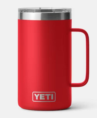 YETI Rambler 24 oz Mug with MagSlider Lid – Large, Vacuum‑Insulated Stainless Steel Mug for Coffee, Cold Drinks & All‑Day Hydration