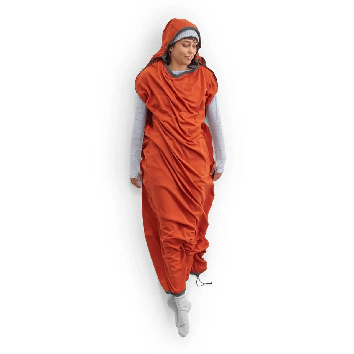 Sea to Summit Reactor Fleece Sleeping Bag Liner – Thermolite Pro Grid Fleece with Drawcord Footbox and Shoulder Zips for Maximum Warmth, Versatile Use, and Cold-Weather Performance