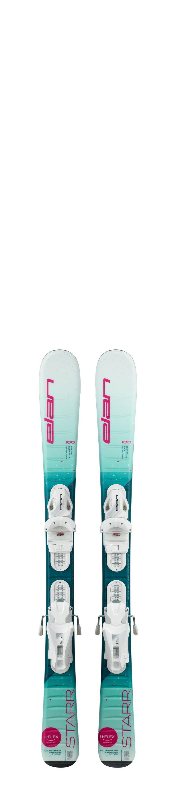 Elan Starr Jr Skis + Junior Shift EL 4.5 GW Binding System - Kids' 2025 | Innovative Junior Skis with U-Flex Technology for Enhanced Learning and Flexibility