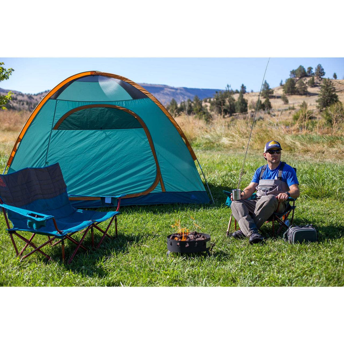 Kelty Tallboy 4 Person Freestanding Overnight Shelter, Large Capacity, Tall Height, Stuff Sack Included