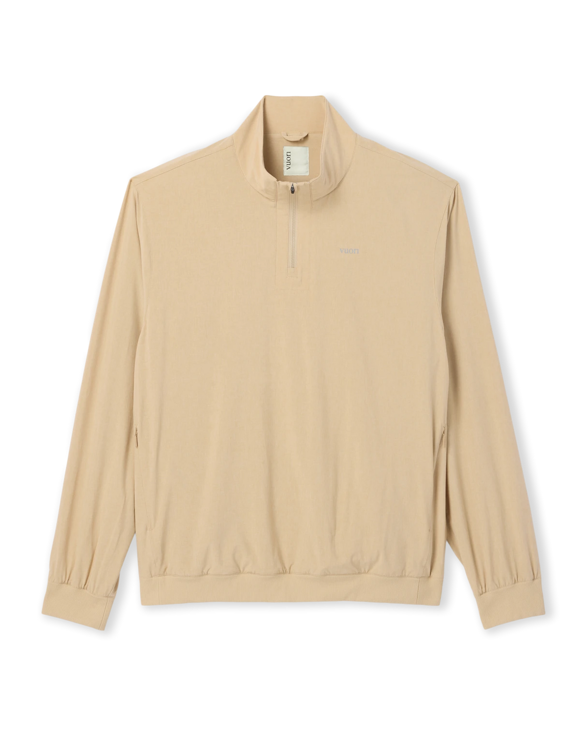 Vuori Venture 1/4 Zip Men’s in Khaki Linen Texture