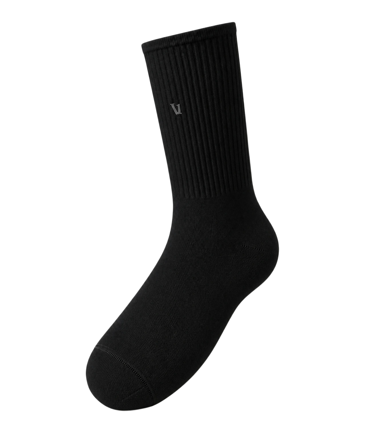 Vuori V1 Crew Sock 2.0 in Black