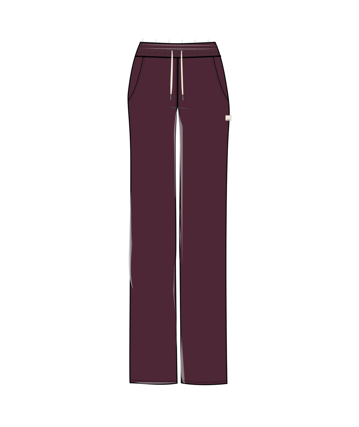 Vuori Halo Essential Wideleg Pant Women’s in Cherry Noir