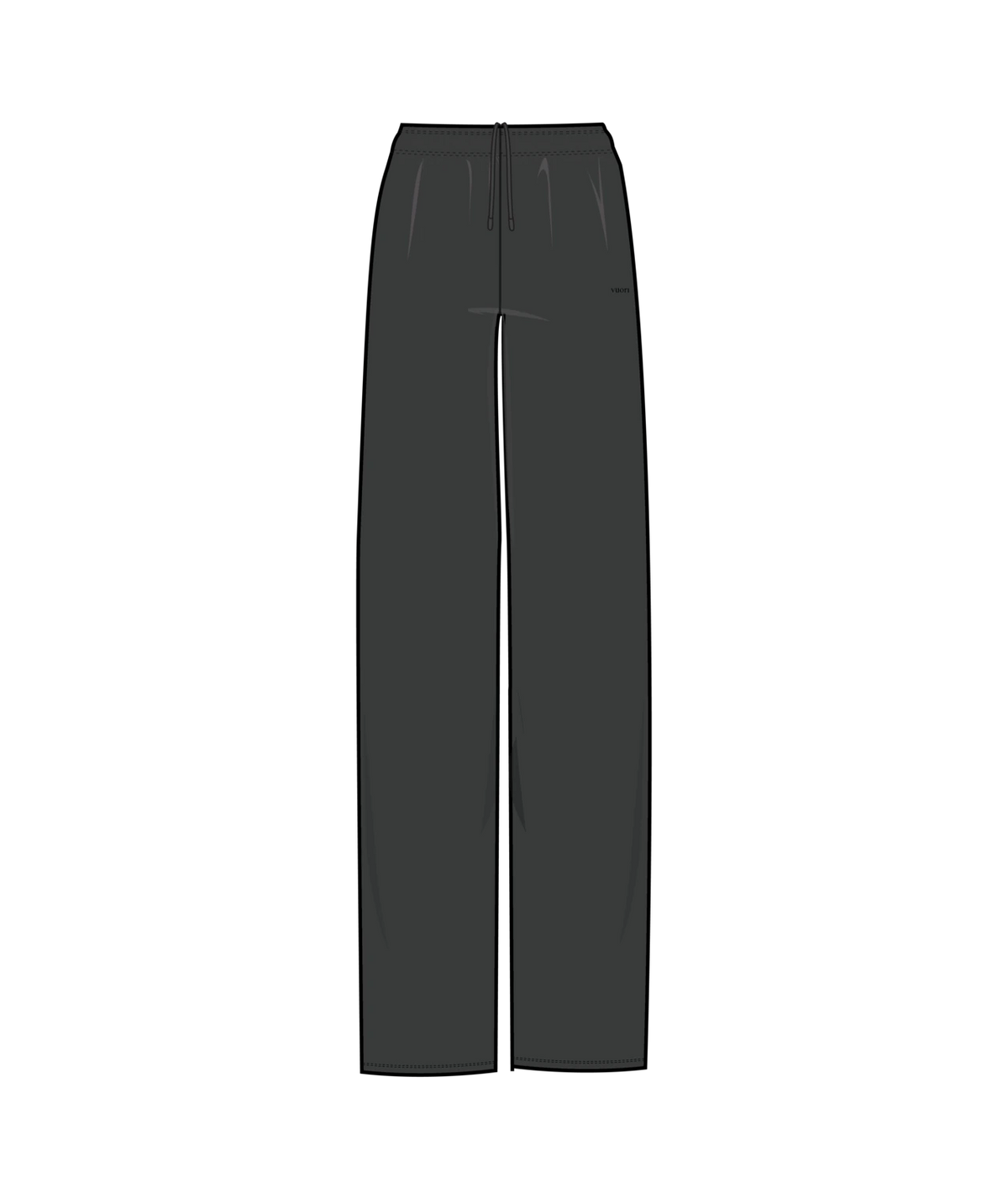 Vuori Restore Straight Leg Track Sweatpant Women’s in Black – flat