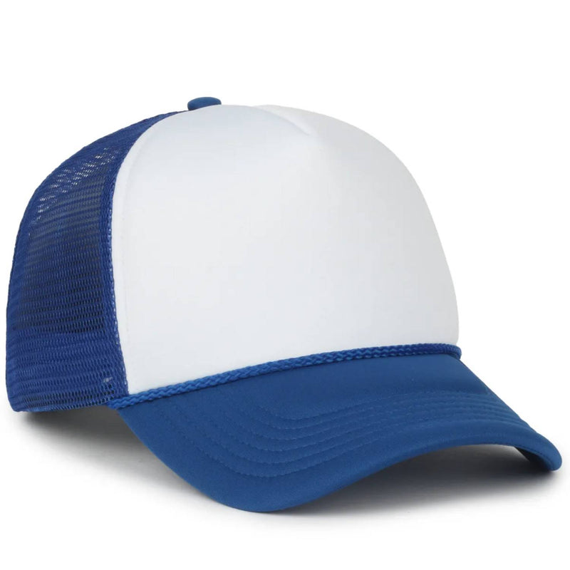 Outdoor Cap Foam 5-Panel Trucker Hat – High Profile Foam Front & Mesh Back with Cord Accent
