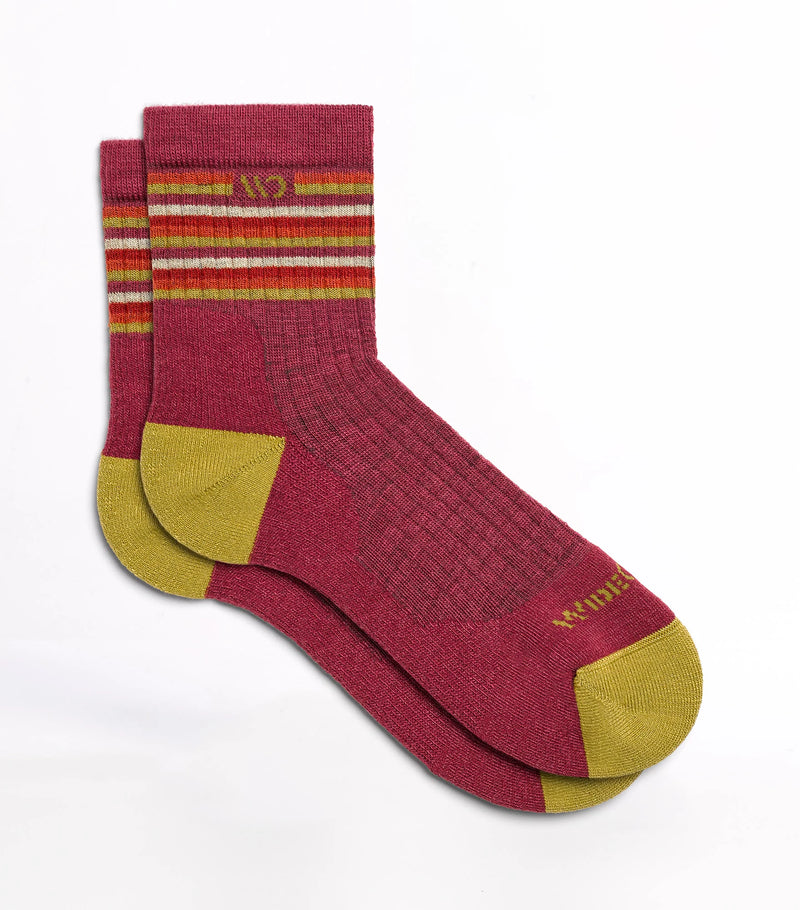 Wide Open Multi Stripe Midweight Micro Crew Sock - Women's