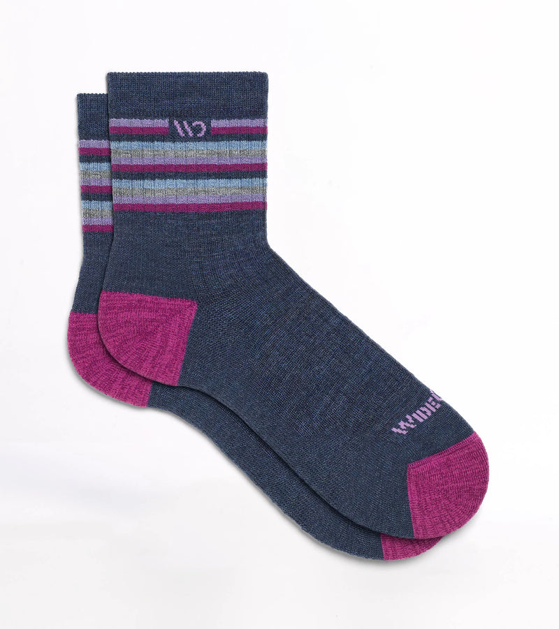 Wide Open Multi Stripe Midweight Micro Crew Sock - Women's