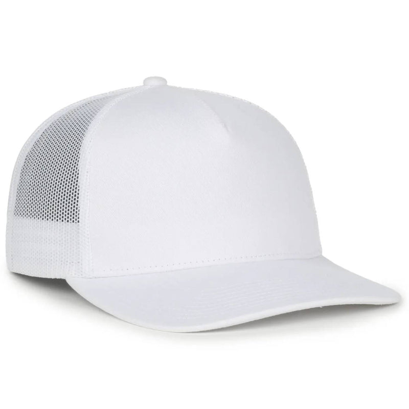 Outdoor Cap 571 Premium 5-Panel Trucker Cap – Modern Design with Chino Twill Front & Mesh Back
