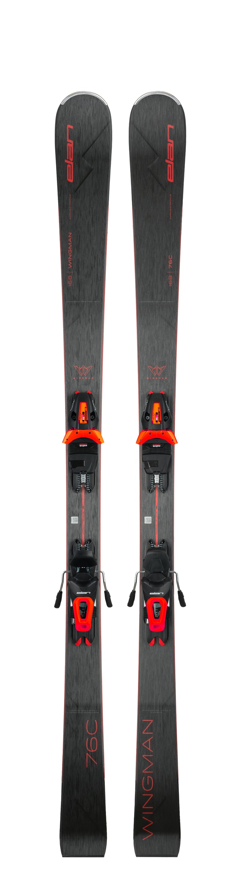 Elan Wingman 76 C Skis + PS EL 10.0 System Bindings - 2025 | Lightweight, Nimble Performance with Carbon Reinforcement and Amphibio Truline Technology