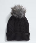 The North Face Oh Mega Fur Pom Beanie | Cozy Chunky Knit Hat with Faux Fur Pom