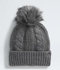 The North Face Oh Mega Fur Pom Beanie | Cozy Chunky Knit Hat with Faux Fur Pom