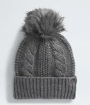 The North Face Oh Mega Fur Pom Beanie | Cozy Chunky Knit Hat with Faux Fur Pom