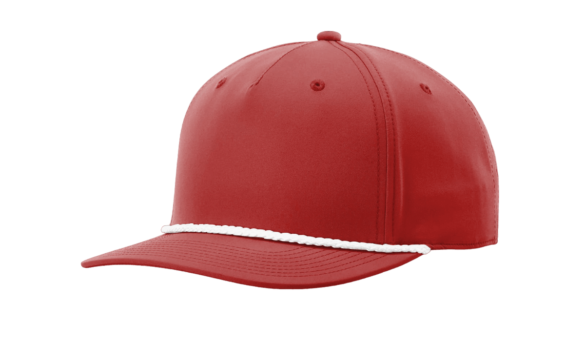 Richardson 258 Snapback Rope Hat Five Panel Classic Rope Cap Performance Polyester