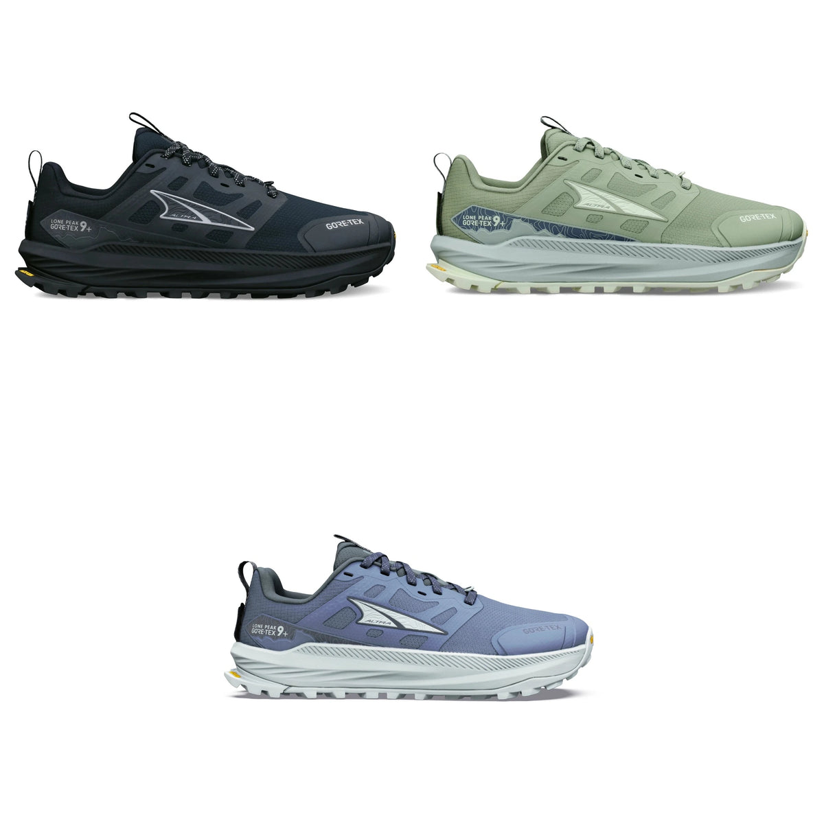 Altra Lone Peak 9+ GTX - Women's Waterproof Trail Running Shoes – GORE-TEX® Protection, Vibram® Megagrip & Zero-Drop Comfort - all colourways
