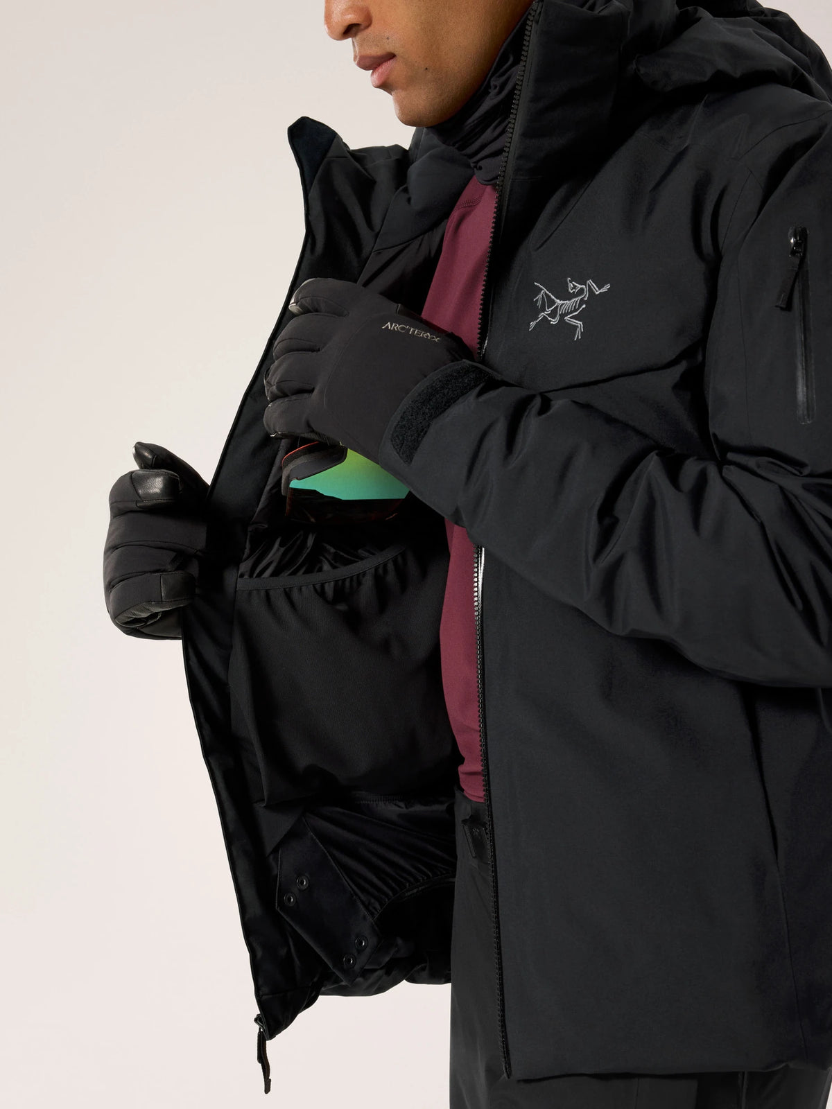 Arc'teryx Macai Down Jacket - Men's - BLACK - Interior Detail