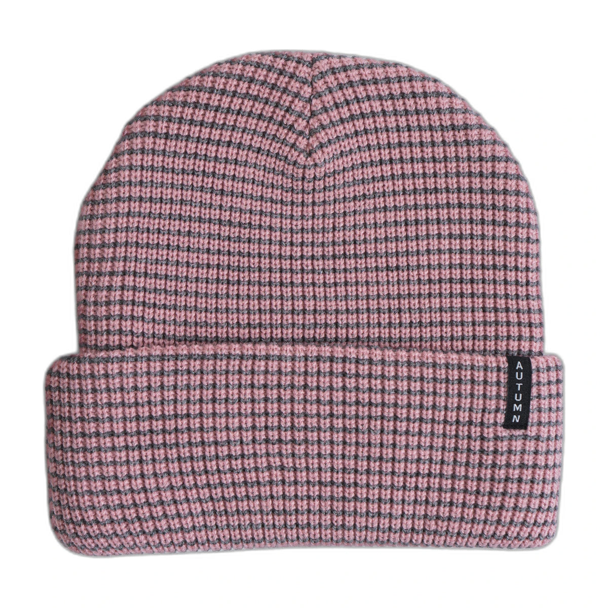 Autumn Mixed Stripe Beanie - PINK