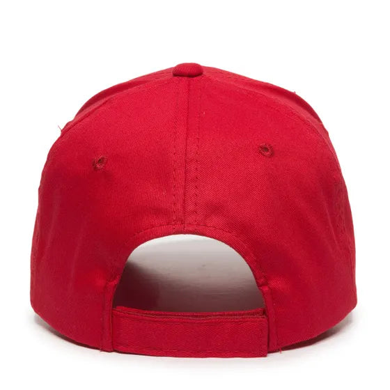 Outdoor Cap BCT-600 Structured Brushed Cotton Twill Solid Back Cap – Adjustable Hook/Loop Closure