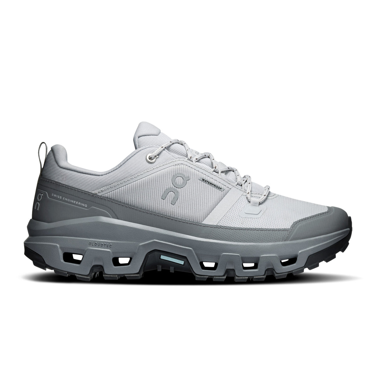On Cloudrock Low WP Men's running shoe in Glacier / Rock