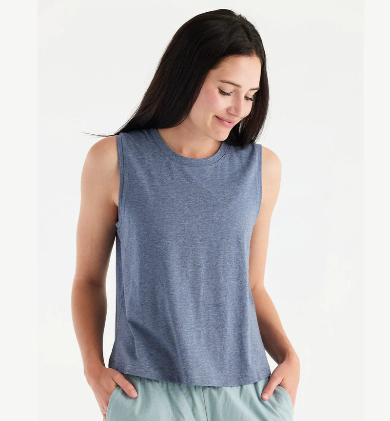 Free Fly Women's Bamboo Current Stretchable Tank High Neck