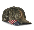 Outdoor Cap CWFF‑305 – Pro‑Mid Crown Structured Canvas Camo Cap with Pre‑Curved Visor and Tuck Strap