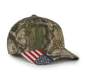 Outdoor Cap CWFF‑305 – Pro‑Mid Crown Structured Canvas Camo Cap with Pre‑Curved Visor and Tuck Strap