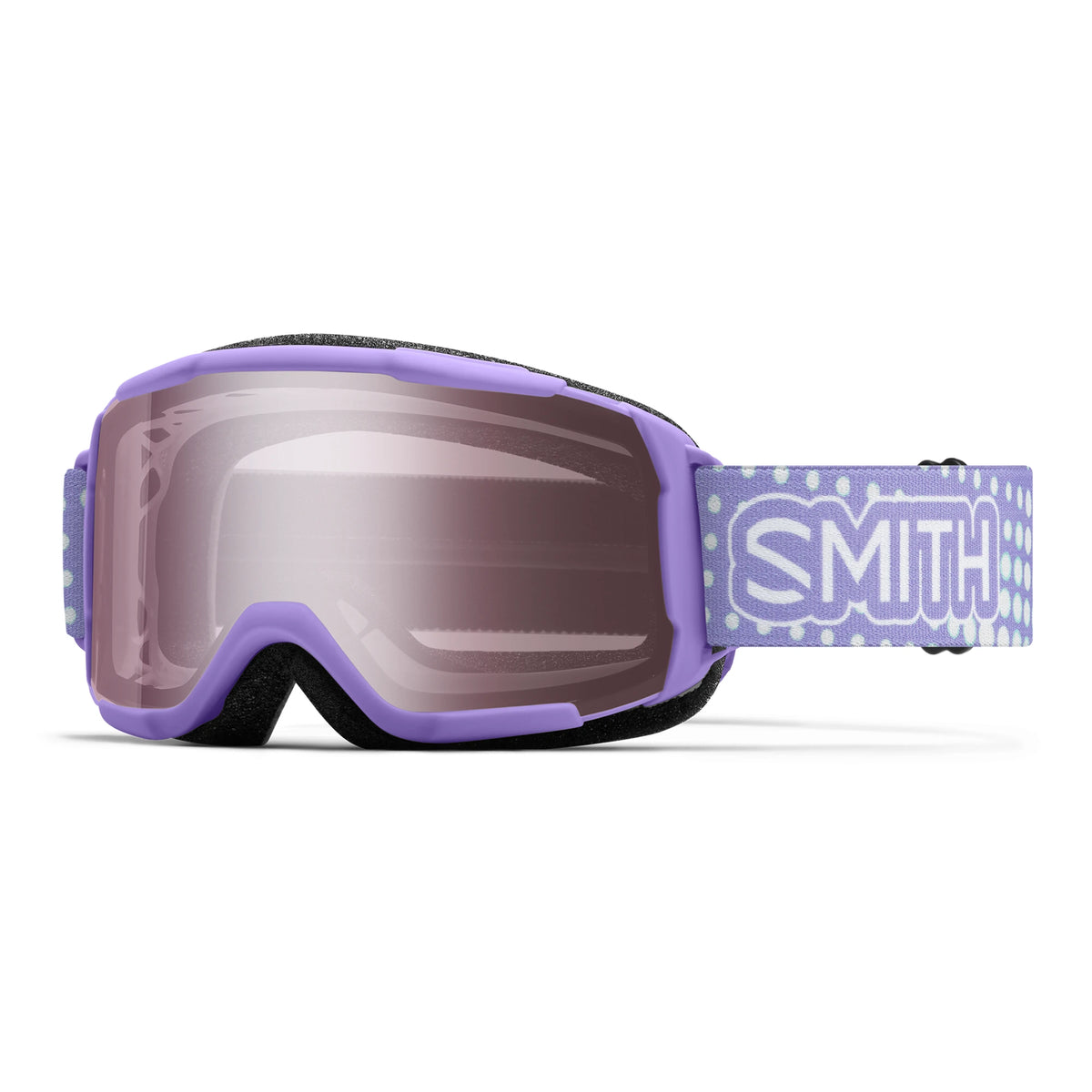 Smith Daredevil Kids' Snow Goggles - Light Lavender Dot Clouds | Ignitor Mirror