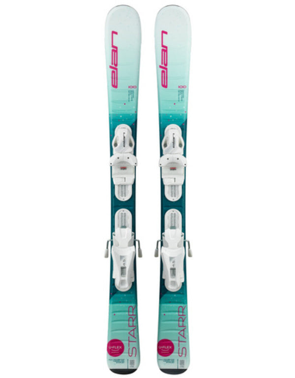 Elan Starr Jr Skis + Junior Shift EL 4.5 GW Binding System - Kids' 2025 | Innovative Junior Skis with U-Flex Technology for Enhanced Learning and Flexibility