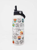 Wondery Outdoors Fifty States Bucket List Water Bottle