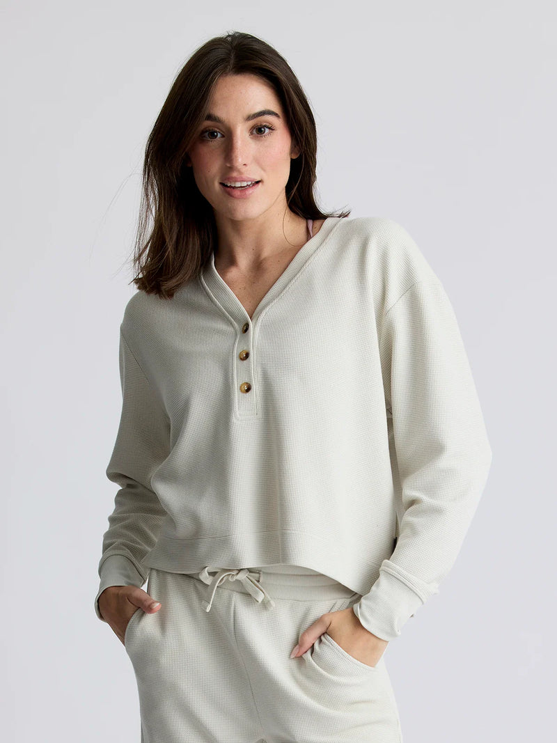 Free Fly Waffle Long Sleeve Henley - Women's