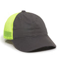 Outdoor Cap FWT-130 Garment Washed Trucker Hat – Unstructured Low Crown, Mesh Back, Adjustable Closure