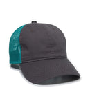Outdoor Cap FWT-130 Garment Washed Trucker Hat – Unstructured Low Crown, Mesh Back, Adjustable Closure