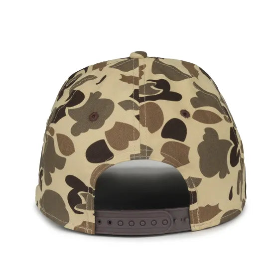 Outdoor Cap GC100 Canvas Camo Hat – Mid Crown Structured Cap with Snapback Closure