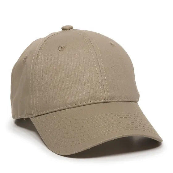 Outdoor Cap GL-271 Cotton Twill Hook and Loop Hat – Structured Mid-Low Crown Cap with Pre-Curved Visor