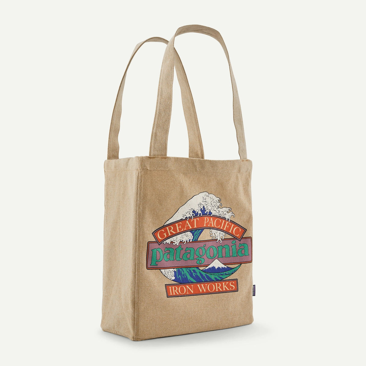 Patagonia Recycled Market Tote - GREAT WAVES: CLASSIC TAN