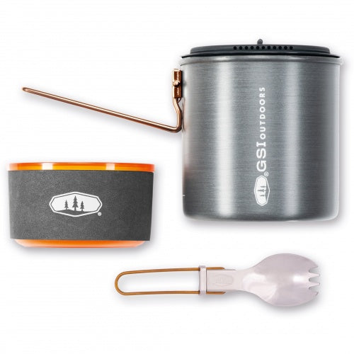 GSI Outdoors Halulite Soloist Ultra-Light Weight Heat-Resistant & Crushproof Cook Set