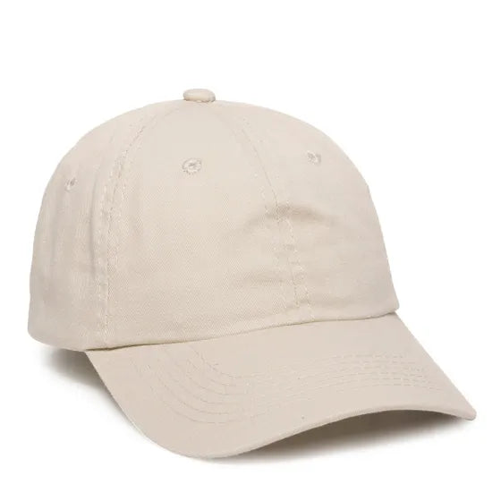 Outdoor Cap GWT-116 Garment Washed Cotton Twill Cap – Low Crown, Unstructured, Pre-Curved Visor