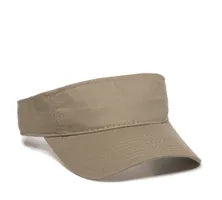Outdoor Cap GWTV‑100 – Garment‑Washed Cotton‑Twill Visor with Pre‑Curved Bill and Hook‑and‑Loop Closure