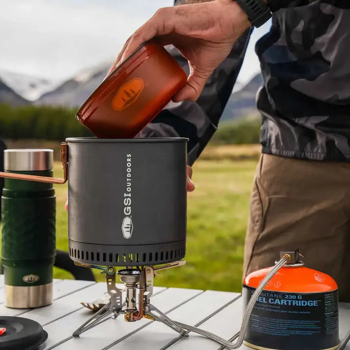 GSI Outdoors Halulite Dualist HS – Ultralight 2-Person Cookset with Nesting Bowls, Mugs & Utensils